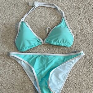 Aqua Halter Bikini Set